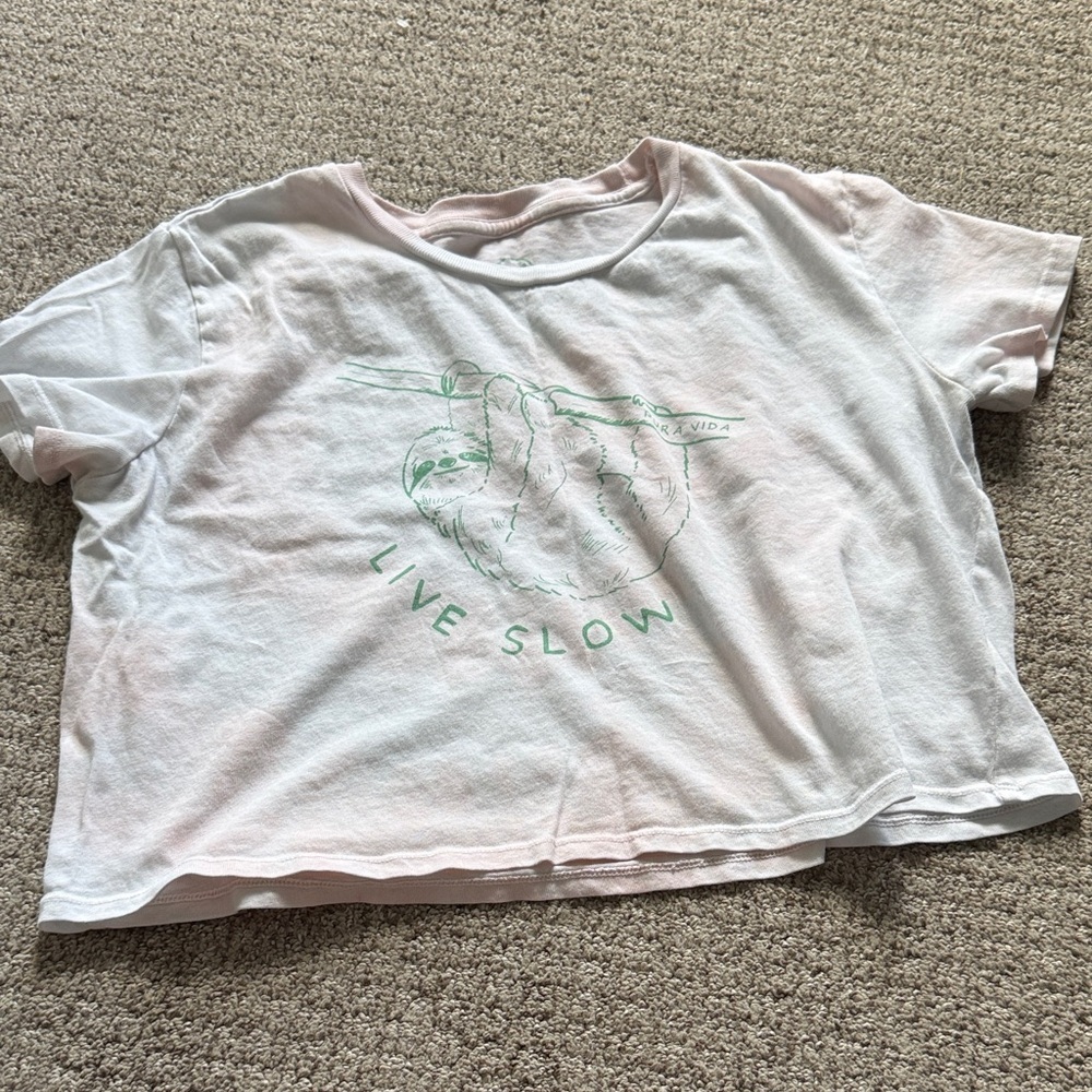 Pura Vida Kids T-Shirt - White and Green